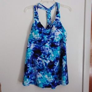 Swimsuit For All Tie Dye Swim Top 18 Nwt